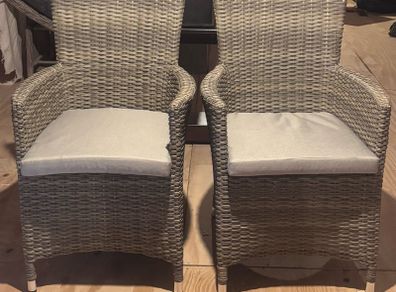 Brand new outdoor wicker chairs - Sold as pair