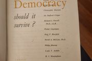 Democracy Should It Survive. Published By Dennis Dobson Ltd London. 1946 Hardback In Good Condition. See Photos For Same.