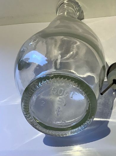 Curved Glass Bottle with Handle / Decanter