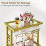 4-Tier Liquor Cabinet with wheels,Wine Rack Freestanding Floor, Bar Cart for Liquor Whiskey Wine,Versatile Wine Bottle Display Shelf,Mini Bar for Home Living Room,White Image 5
