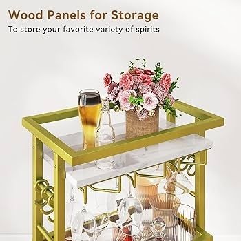 4-Tier Liquor Cabinet with wheels,Wine Rack Freestanding Floor, Bar Cart for Liquor Whiskey Wine,Versatile Wine Bottle Display Shelf,Mini Bar for Home Living Room,White