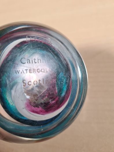 Caithness Glass Paperweight watercolour