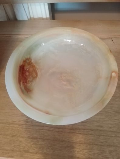 onyx marble pedestal bowl