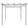 Pergola with Retractable Roof Anthracite 3x3 m Steel Image 3