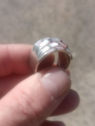 Stunning Mother Of Pearl Sterling Silver Ring