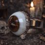 Handcrafted Ex Medical Prosthetic Glass Eye Ring size 7 Image 3