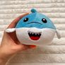 Blue white Shark Soft Plush approx. 10 cm. Used Please see photos Image 10
