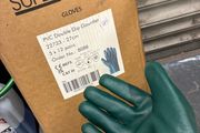 pvc glove supertouch double dip gauntlet