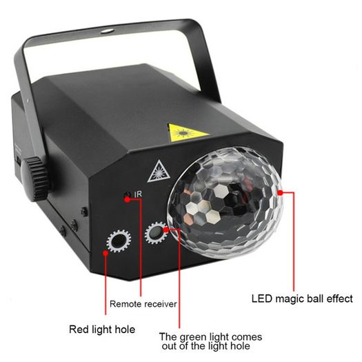 RGB Magic Disco Led Ball Laser Projector Party Light Music Stage Lighting for DJ Bar Club Home
