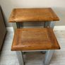Danube Solid oak Nest of Tables - set of 2 Image 3