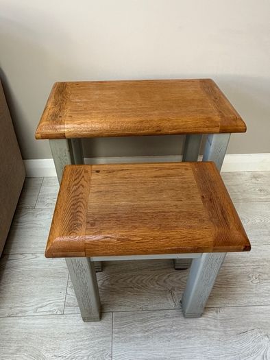 Danube Solid oak Nest of Tables - set of 2