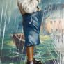 Smoking Boy - Cold Painted Bronze, Marble, Signed Image 7