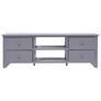 TV Cabinet Grey 115x30x40 cm Paulownia Wood Image 3