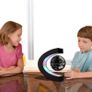 Levitating Globe, C Shape Floating Globe With LED Lights Magnetic Field Levitation World Map Globe Gravity Educational Gift Home Office Desk Decoration (Black) Image 5