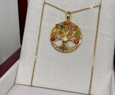 Sapphire Pendant with Chain (Size 20) in Yellow Gold Plated Sterling Silver 2.78 Ct.