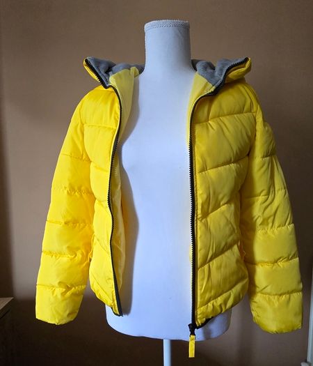 Autumn / Winter boys girls coat - bright yellow - as new