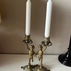 Vintage Solid Brass Candle Holders