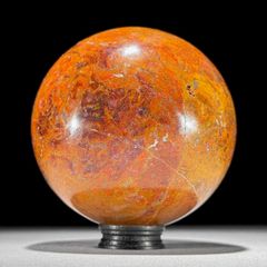 Sphere On Stand - Red Jasper