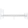 Bed Frame White Metal 120x200 cm Image 3