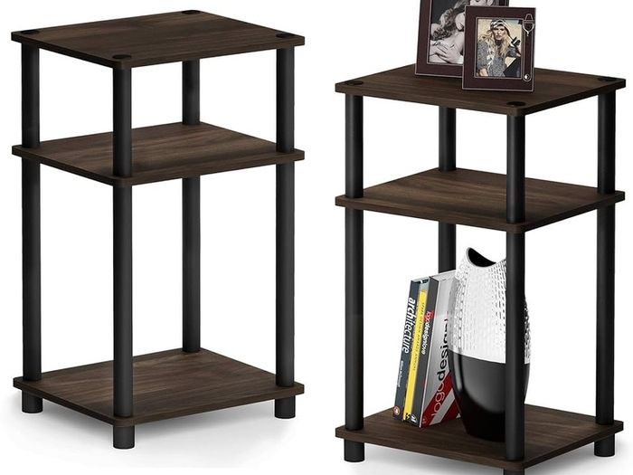 MULTIPLE COLOURS AVAILABLE | 3-Tier Turn-N-Tube End Table, Side Table, Nightstand, 2-Pack