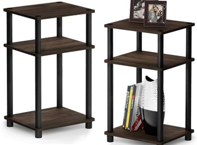 MULTIPLE COLOURS AVAILABLE | 3-Tier Turn-N-Tube End Table, Side Table, Nightstand, 2-Pack