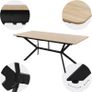 Industrial Kitchen Table with Steel Frame Height-Adjustable Screw Feet 6 People Image 4