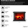 Fireplace Lamp Led Flame Effect Log Fire Place Ornaments Home Decor FREE POSTAGE Image 3
