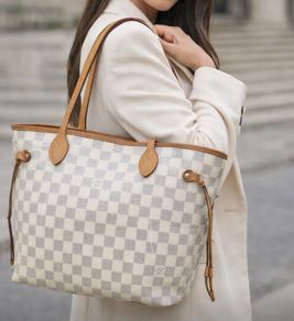 Louis Vuitton Neverfull Azure MM Authentic