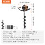 52cc Petrol Post Hole Digger with 6 & 10in Bits Image 7