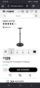 Speaker Stands x 2 K&M26740