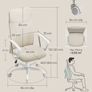 Upholstered Office Chair Height-Adjustable and Tiltable cappuccinobeige Image 3