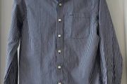 Abercrombie &amp; Fitch striped logo button-up Shirt 100% cotton - size: M