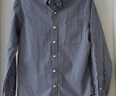 Abercrombie & Fitch striped logo button-up Shirt 100% cotton - size: M