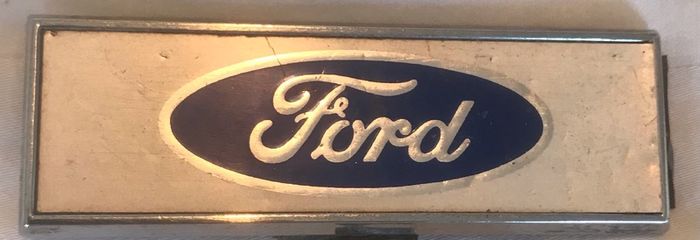 Original small Ford metal car badge from the 1970s