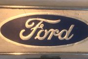 Original small Ford metal car badge from the 1970s
