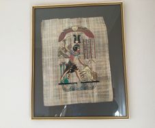 Art - Egyptian Painting on Papyrus. ( Reduced)