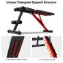 _Bench Abdominal Foldable Bodybuilding Bench Dumbbells Incline Decline Flat Weight Lifting Fitness Equipment Gym Image 3