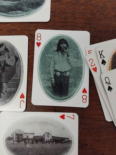 Native American Playing cards and tin