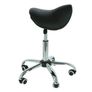 Ergonomic saddle stool chair - height adjustable - 360 degrees rotatable - Barber stool - Black Image 3