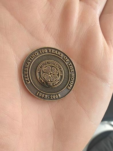 The Celtic Football Club Celebrating 100 Years Of The Hooters 1903-2003 Metal Collector's Coin