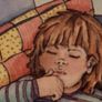 Vintage deMille Instahang Framed Print Cozy Child Sleeping 17cm x 19.5cm Image 2