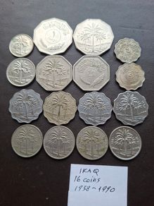 A Lot of 16 coins from Iraq (1938-1990)