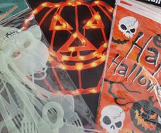 New Holloween pumpkin silhouette bunting and Skeleton