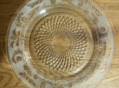 vintage plate made of glass