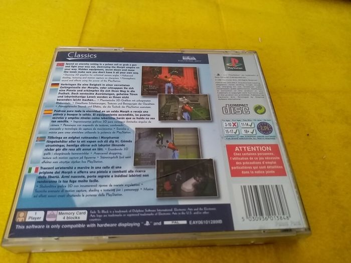 Fade to Black PlayStation 1 Ps1 Games PlayStation 2 Ps2 Games Original