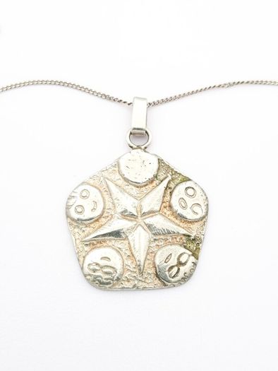Inner Compas Protection Talisman Sterling Silver Necklace