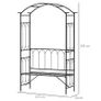 Garden Arbor Bench Plant Climbing Support Trellis for Rose Vines Black Image 2