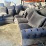 Grey corner sofa with scatter cushions Image 6