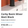 Black bathroom mixer tap Image 3
