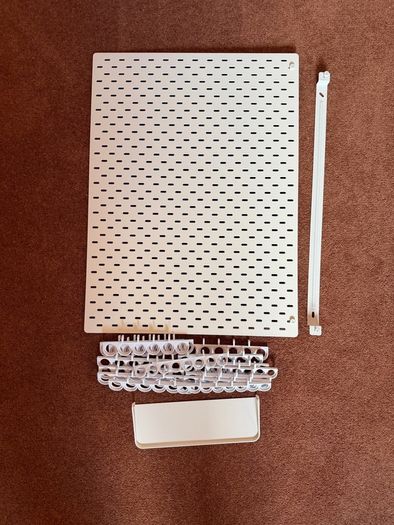 IKEA Skadis Pegboard Organizer with Warhammer Paint Racks